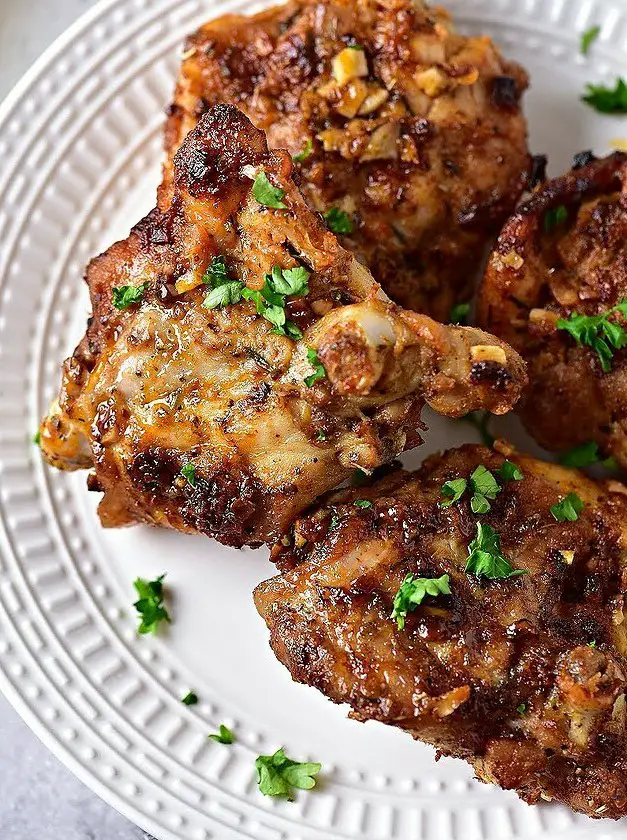 Parmesan Chicken Thighs with Garlic Butter