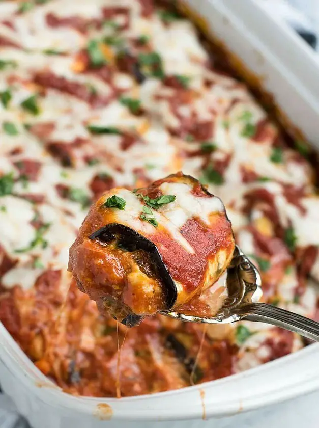 Eggplant Lasagna Roll Ups