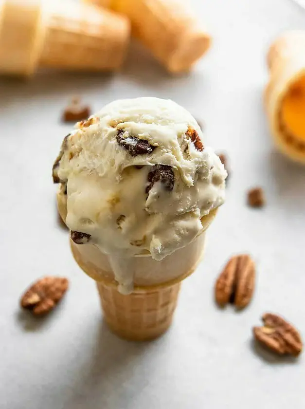 Homemade Butter Pecan Ice Cream