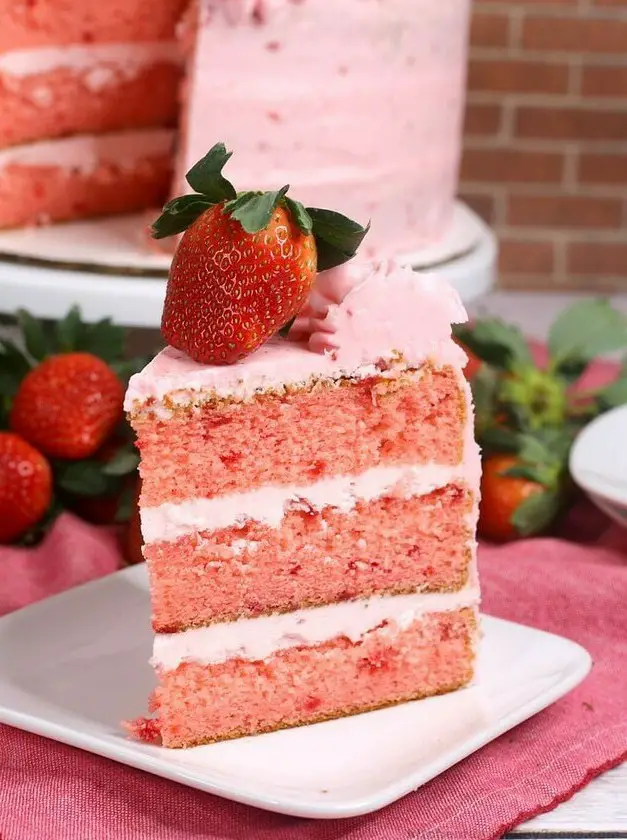 Homemade Strawberry Cake