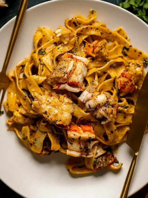 Creamy Tuscan Lobster Pasta