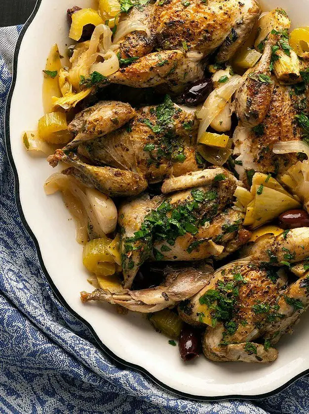 Greek Braised Quail