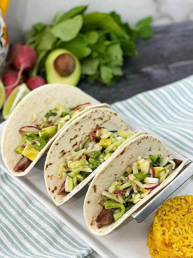 Steak Tacos with Avocado Salsa