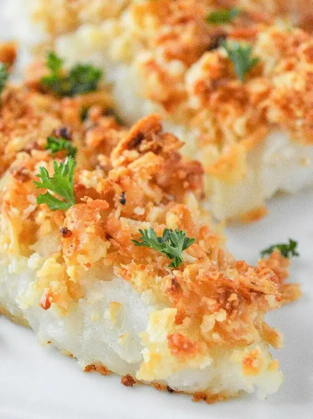 Crispy Parmesan Baked Cod