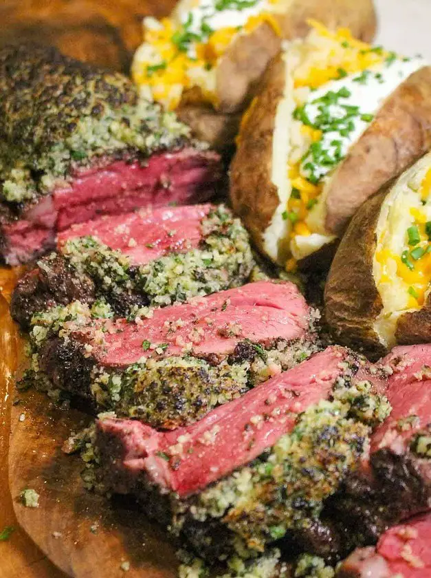 Parmesan Herb Crusted Beef Tenderloin