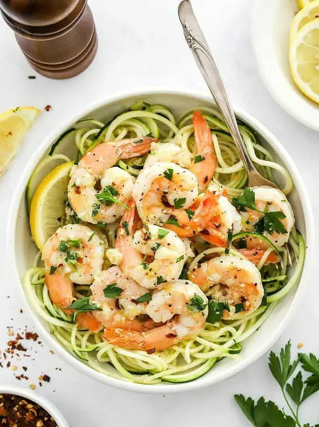 Healthy Shrimp Scampi