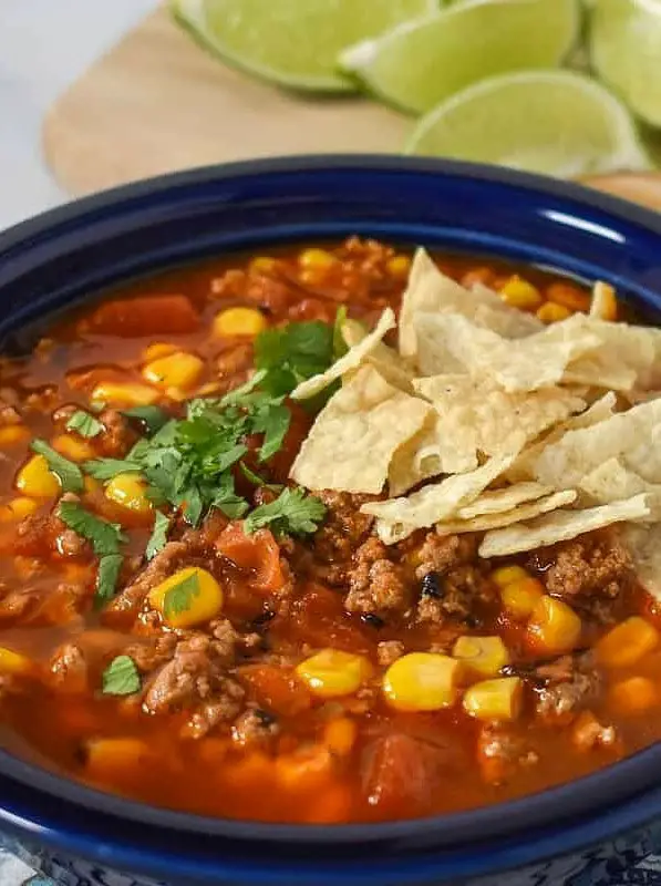 Ground Turkey Tortilla Soup