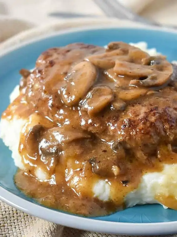 Turkey Salisbury Steaks and Mushroom Gravy