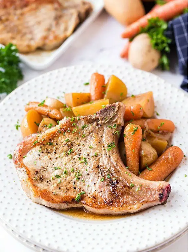 Instant Pot Pork Chops with Carrots and Potatoes