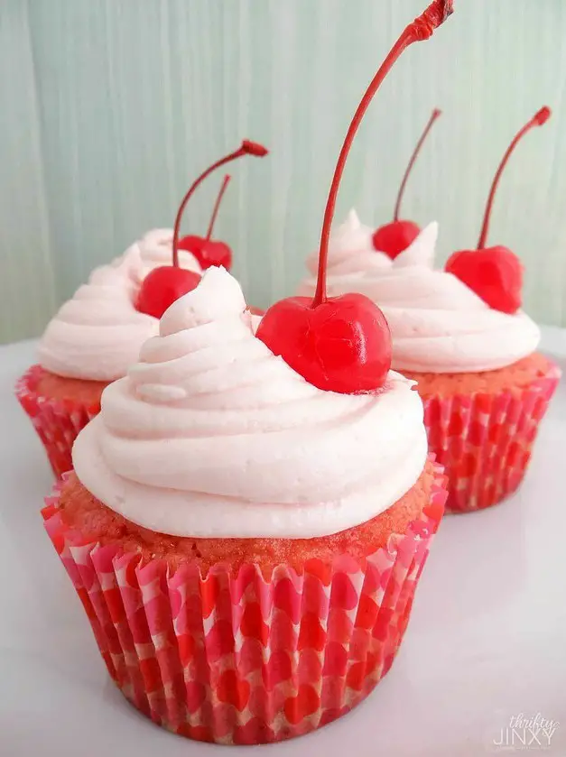 Maraschino Cherry Cupcakes