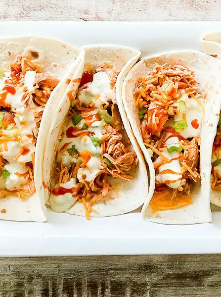 Shredded Buffalo Chicken Tacos