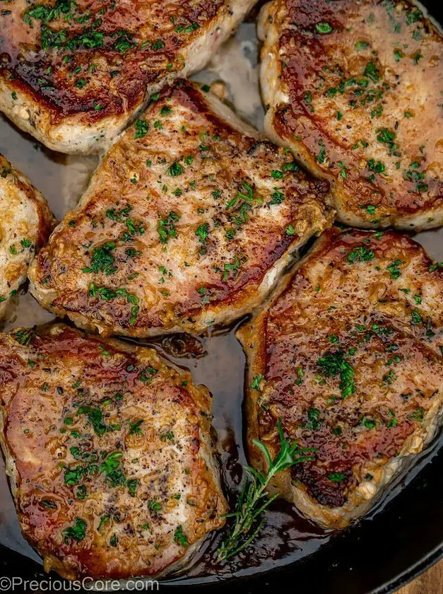 Pan Seared Boneless Pork Chops