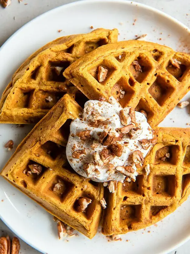 Fluffy Pumpkin Waffles