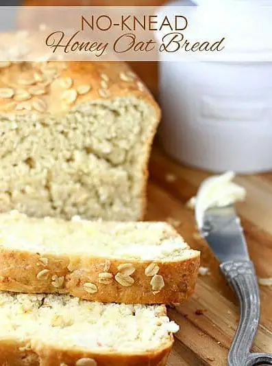 No-Knead Honey Oat Bread