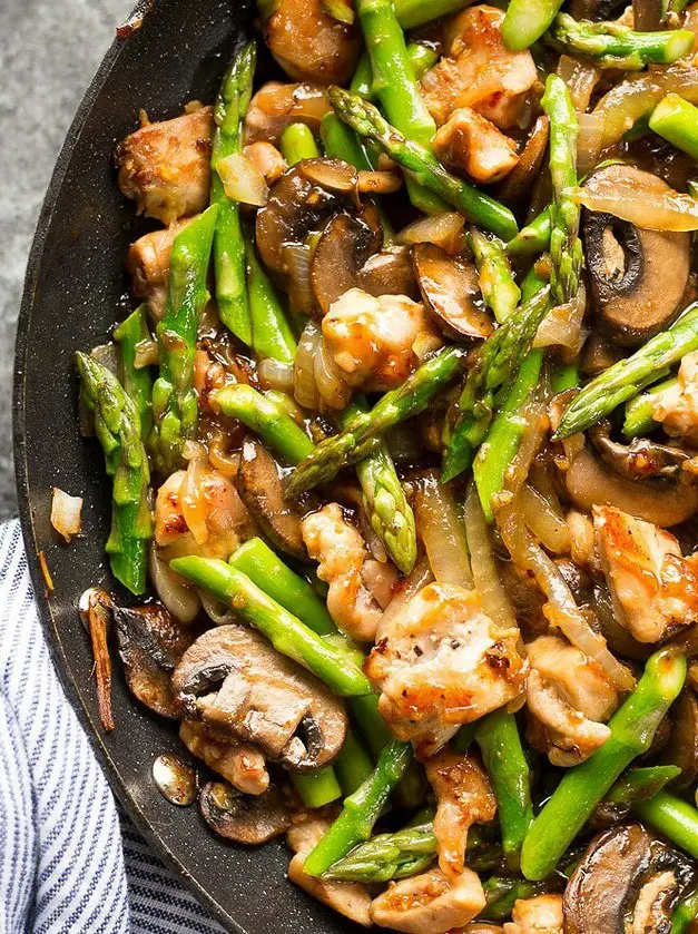 Ginger Chicken Asparagus Stir Fry