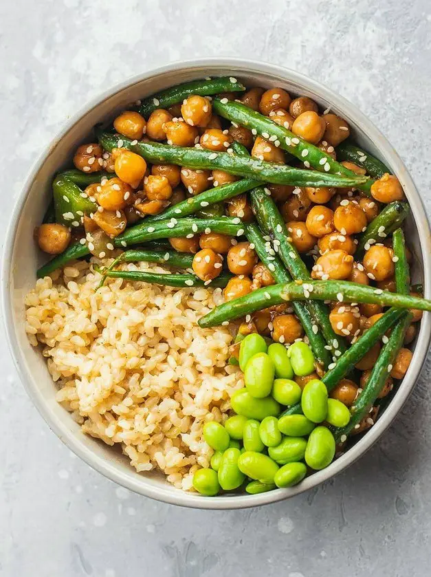 Sweet and Sour Chickpeas and Green Beans