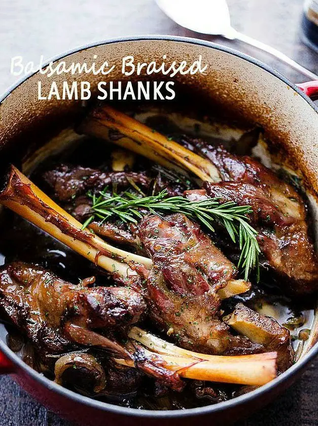 Balsamic Braised Lamb Shanks