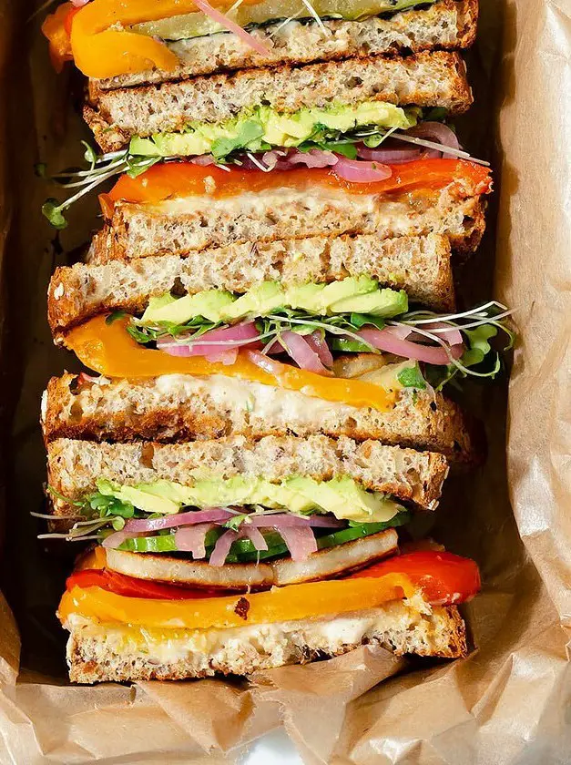 Halloumi Sandwich with Roasted Vegetables