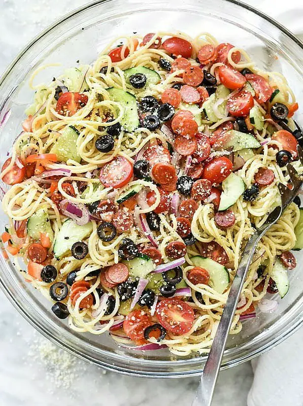 Italian Pasta Salad with Pepperoni