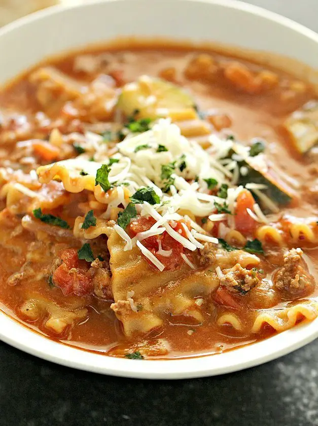 Turkey Sausage Lasagna Soup