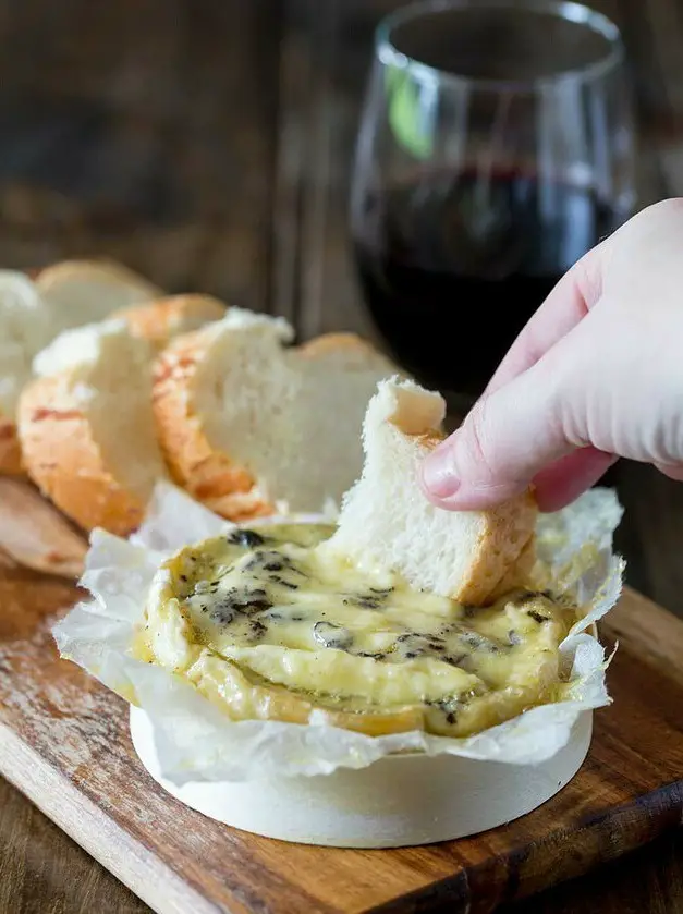 Baked Black Truffle Stuffed Brie