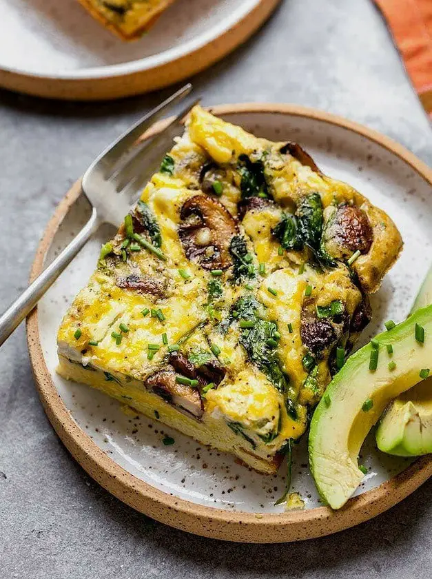 Spinach Mushroom Breakfast Casserole