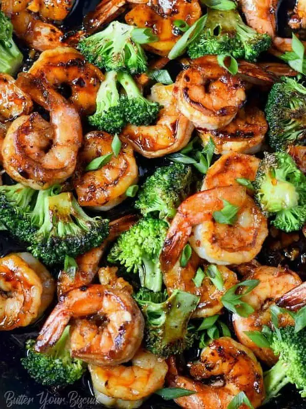 Honey Garlic Butter Shrimp & Broccoli