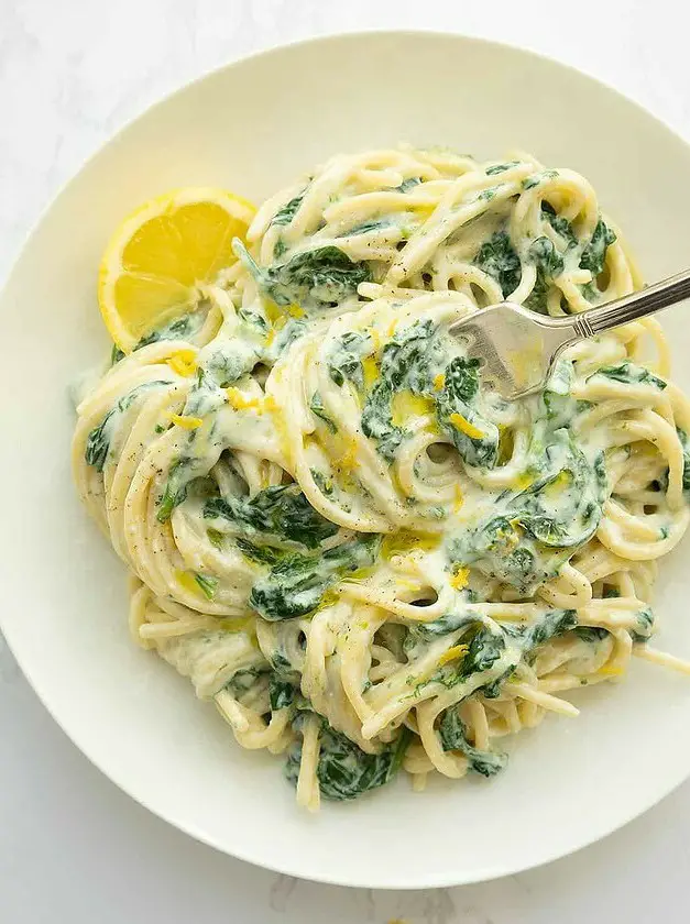 Lemon Ricotta Pasta & Spinach