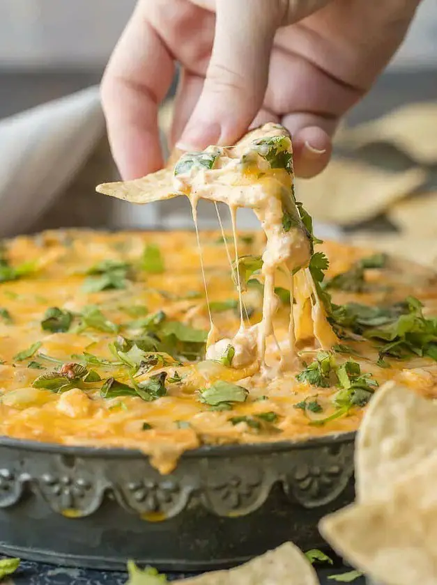 Green Chile Chicken Enchilada Dip