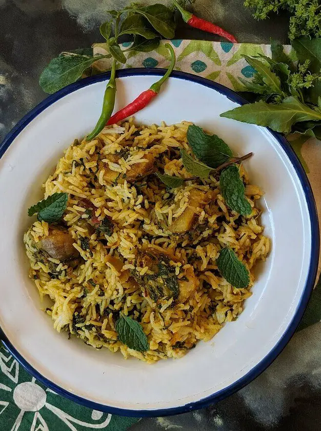 Aloo Palak Biryani