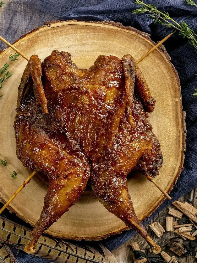 Smoked Pheasant with BBQ Glaze