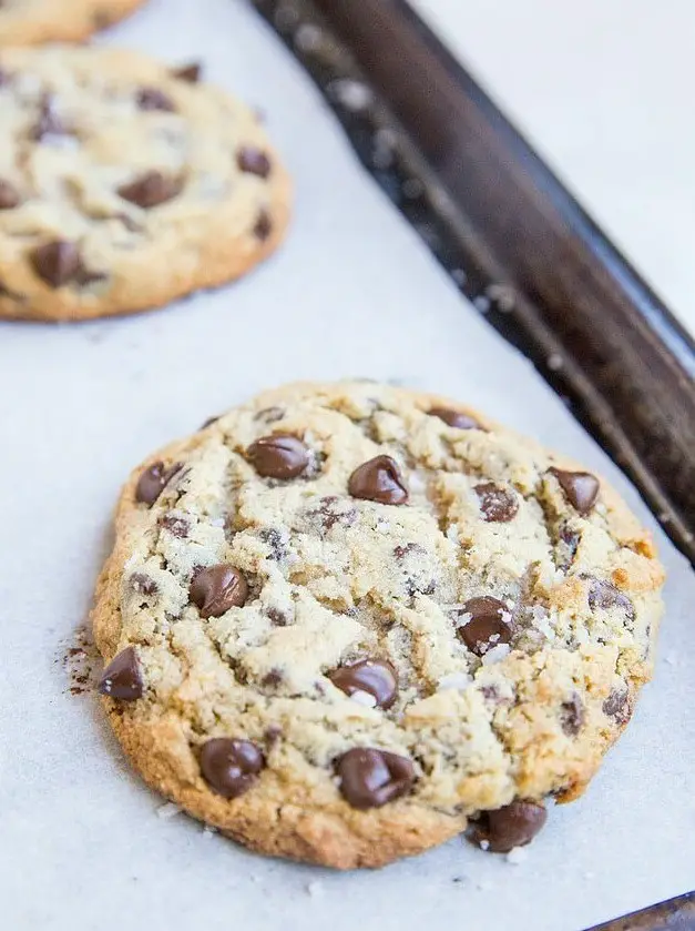 Giant Chewy Keto Chocolate Chip Cookies