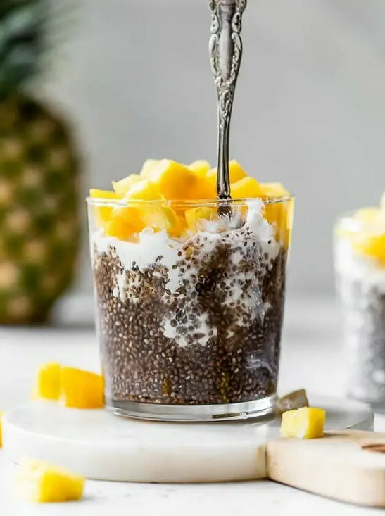 Pineapple Chia with Cottage Cheese