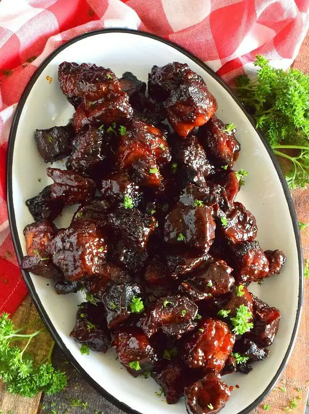 Barbecued Smoked Pork Belly Burnt Ends