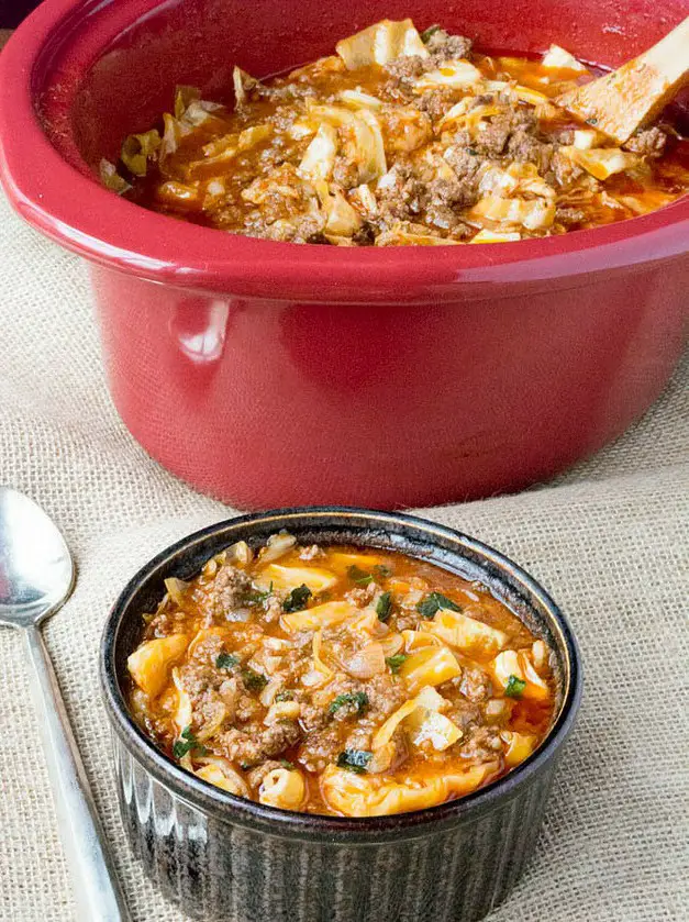 Crock Pot Low Carb Un-Stuffed Cabbage Roll Soup