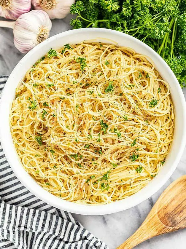 Brown Butter Garlic Angel Hair Pasta