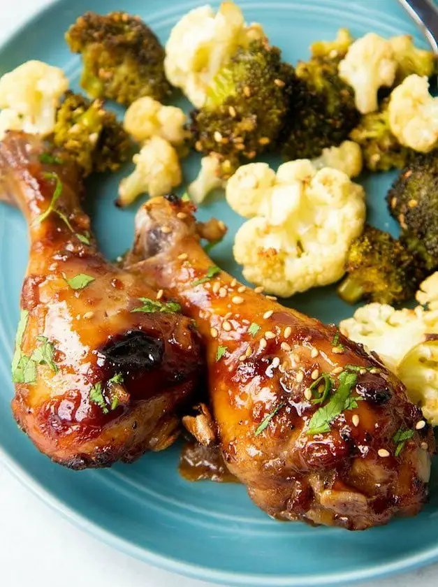 Baked Sticky Chicken Legs