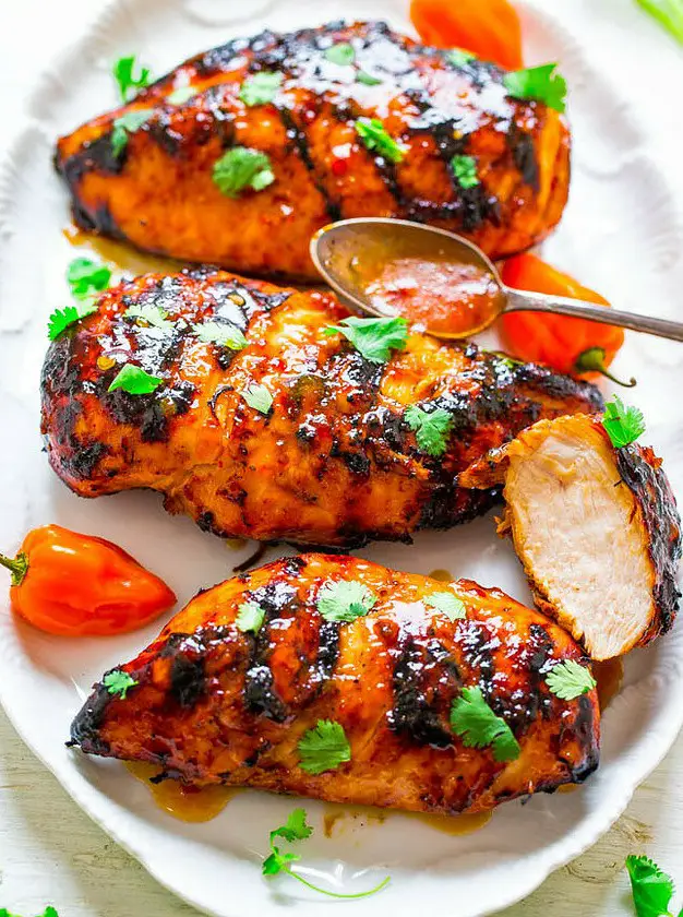 Grilled Chili Peach Chicken