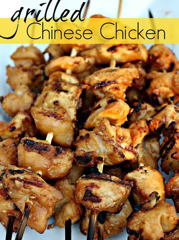 Grilled Chinese Chicken Kabobs