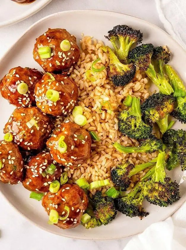 Healthy Teriyaki Turkey Meatballs