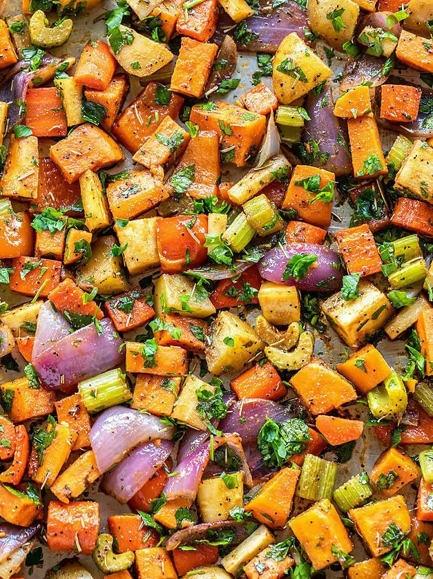 Roasted Winter Vegetables with Balsamic Vinegar