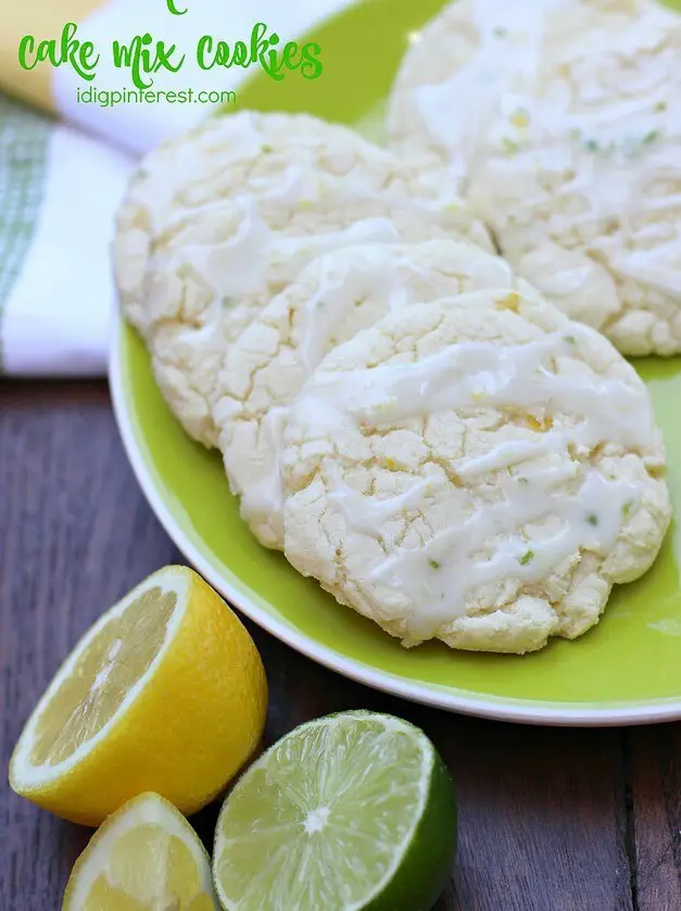 Lemon Lime Cake Mix Cookies