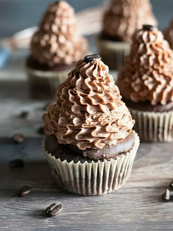 Gluten Free Mocha Cupcakes with Mocha Buttercream Frosting