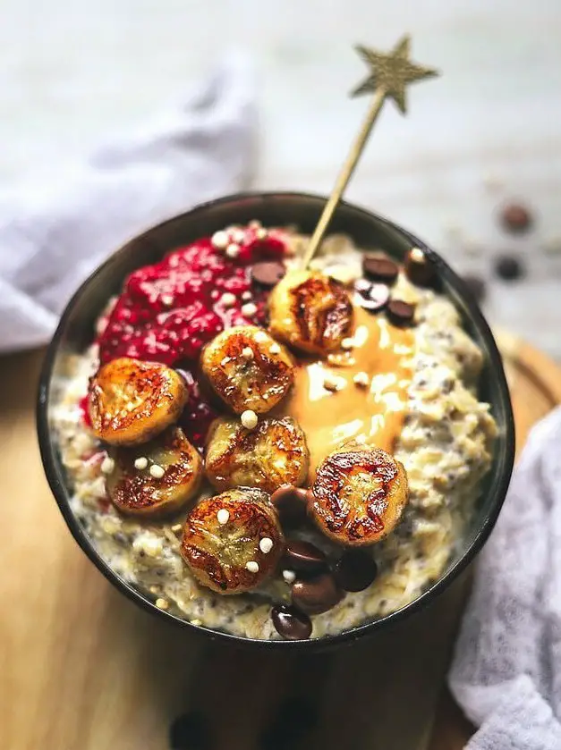 PB&J with Fried Banana Oatmeal