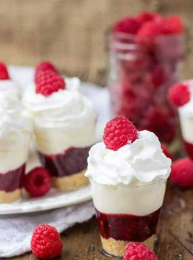 Raspberry Cheesecake Dessert Shooters