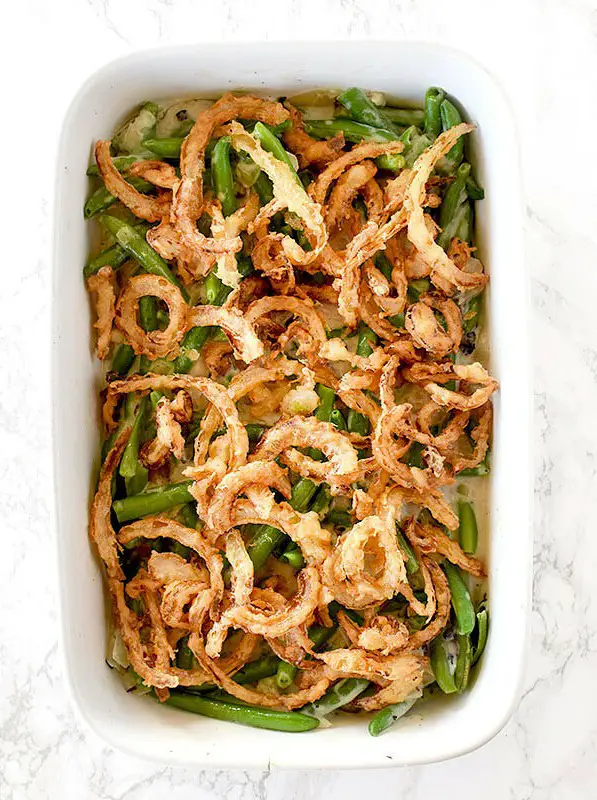 Green Bean Casserole with Oat Milk