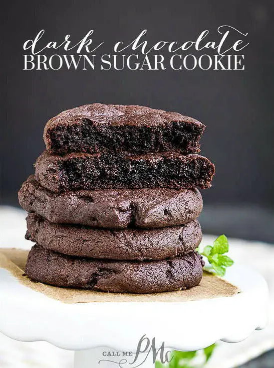 Dark Chocolate Brown Sugar Cookies