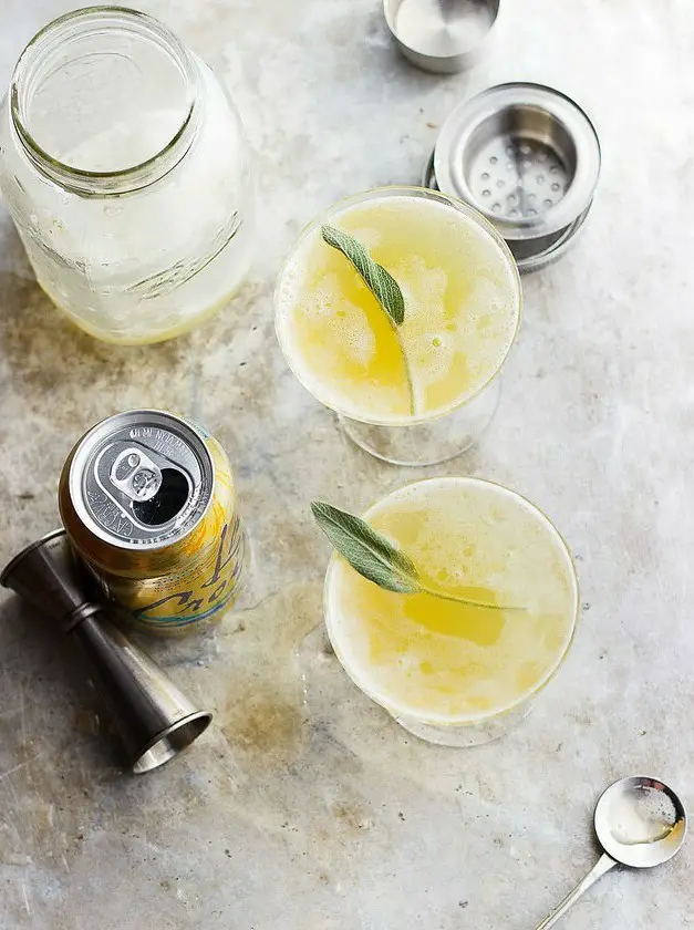 Pineapple Shrub with Sage and Honey