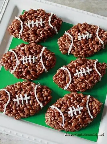 Football Rice Krispy Treats