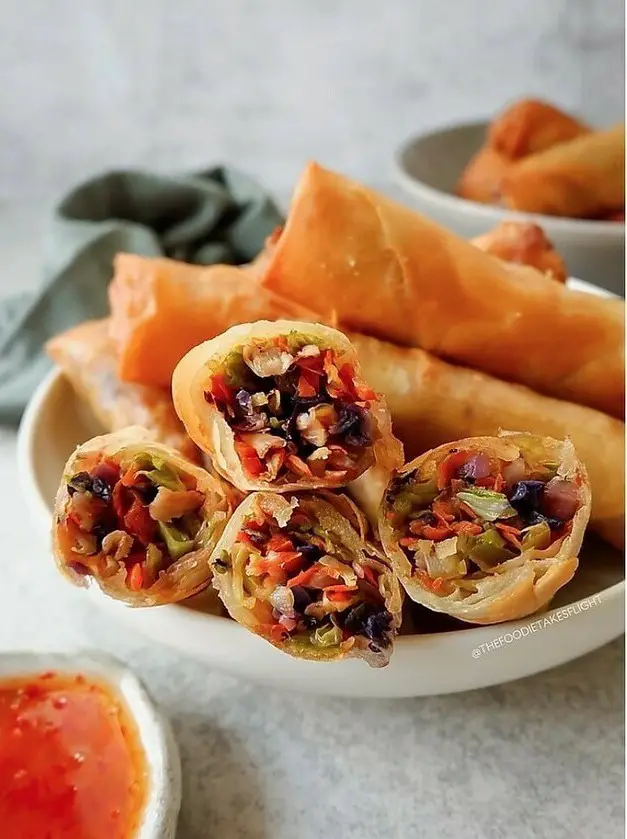 Crispy Vegetable & Mushroom Spring Rolls